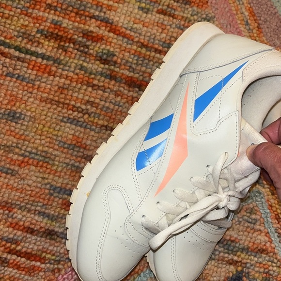 REEBOK SNEAKERS RETRO CLASSIC LEATHER WHITE DV8500 CHALK WHITE 9.5 - Picture 6 of 9